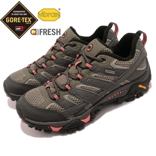 

Женские кроссовки Merrell Moab 2 GTX Gore-Tex Beluga Olive J41106, Коричневый, Moab 2 Gtx