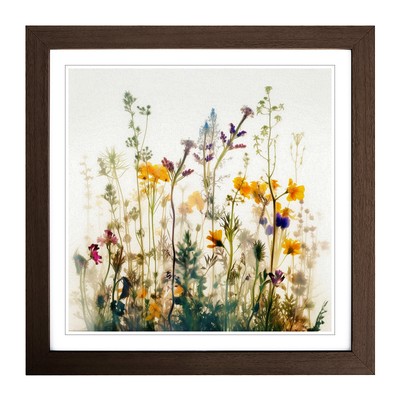 Wildflowers Double Exposure No.1 Wall Art Print Framed Canvas Picture Poster