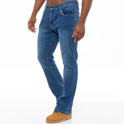Enzo Mens Bootcut Jeans Stretch Denim Wide Leg Flared Bell Bottom Pants UK Sizes