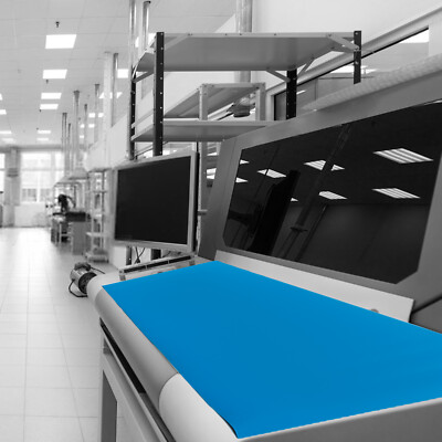 Anti-Static ESD Rubber Mat Roll Rubber Desk Mat Electronics Working Mat Blue NEW