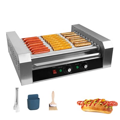 1700w Hot Dog Roller- Sausage Grill Cooker Machine- 27 Hot Dog Capacity -