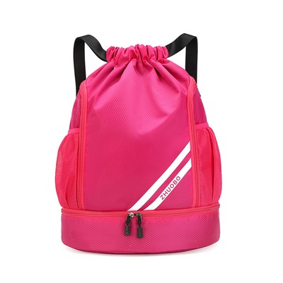 Backpack Sport Pack String Tote Gym Bag Cinch Sack School Drawstring Waterproof