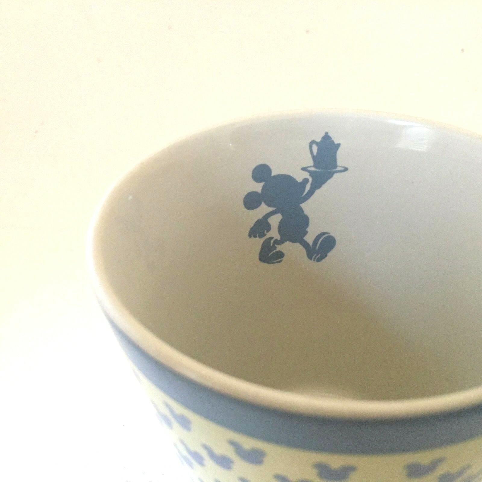Disney Mickey Mouse Coffee Stoneware Cup Mickey Everywhere! Even Inside Cup