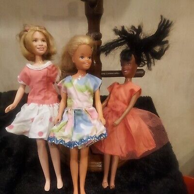 Lot Vintage Barbie Clothes Mostly Handmade Dresses 1960s 70s