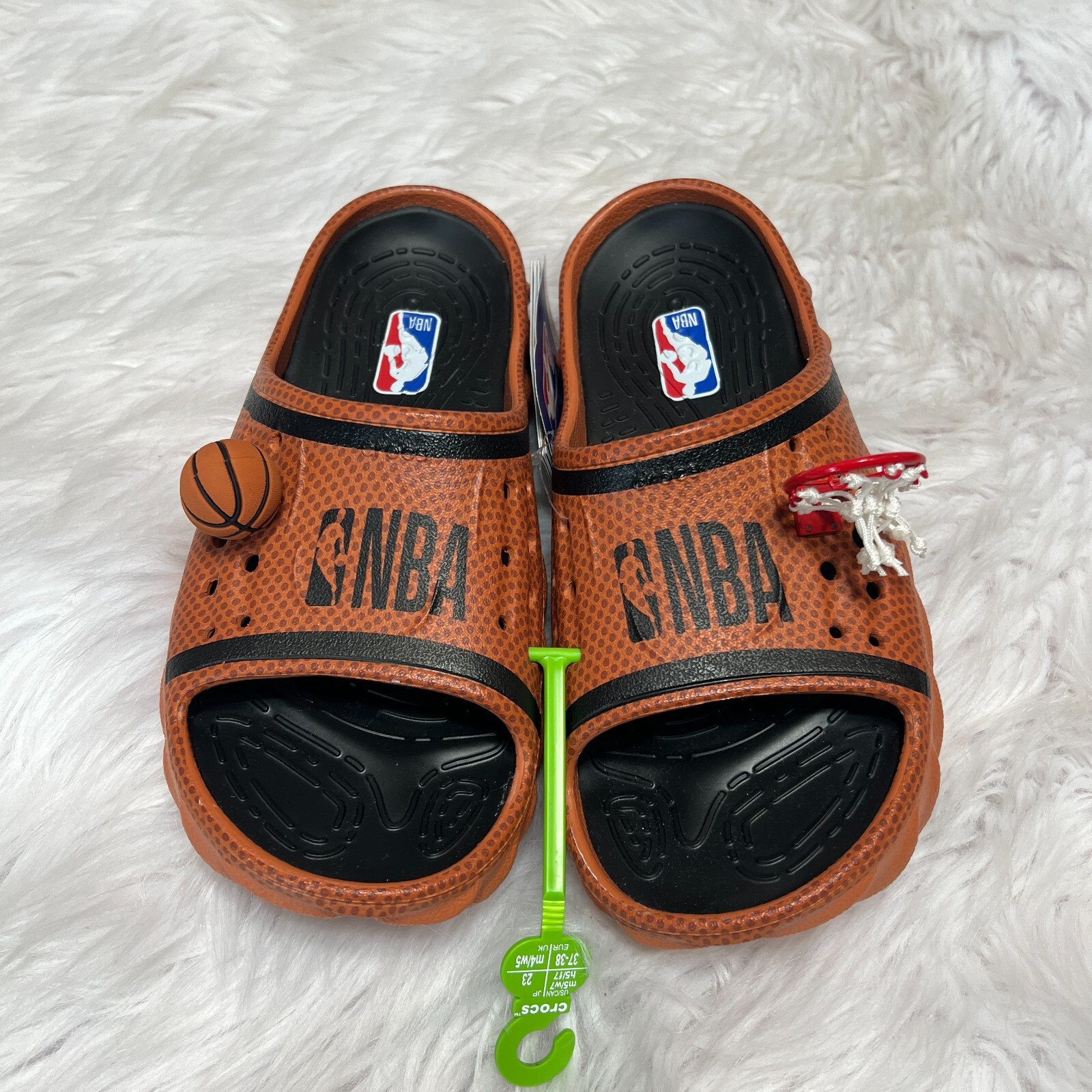 サンダル Crocs x NBA Echo Slide CROCS NBA ECHO SLIDES BASKETBALL SANDALS JIBBETZ HOOP | eBay