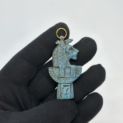 RARE SEKHMET NECKLACE EGYPTIAN GODDESS SEKHMET  ANCIENT EGYPT GODS AMULET BC