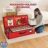 Christmas Wrapping Paper Organizer Storage Box, Straps/Pockets, 40