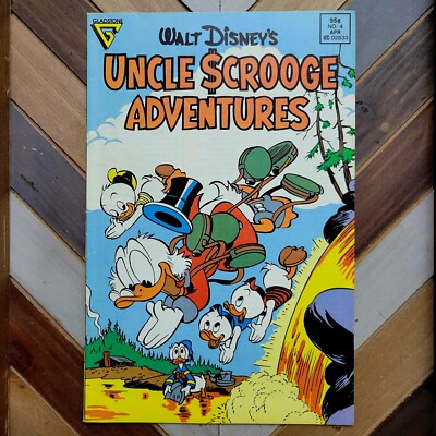 UNCLE SCROOGE ADVENTURES #4 VG+ (Walt Disney Prod 1988) Carl Barks Stories & Art