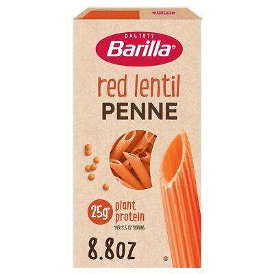 Red Lentil Penne Pasta, 8.8 oz - Vegan, Gluten Free, Non GMO & Kosher - Made ...