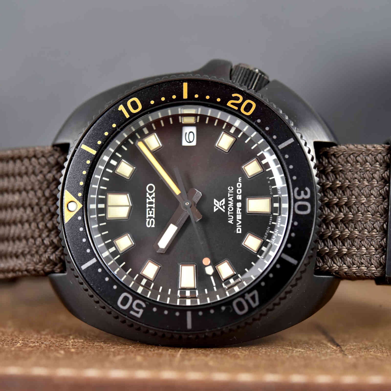 Pre-owned Seiko Prospex Spb257j1 Black Series Limited Edition 1970 Reissue Automatic Watch