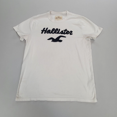 Hollister Shirt Adult Large White Casual Lightweight Outdoors Logo Comfort  Mens