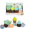 Ingenuity Calm Springs Nesting Rattles for Baby 3 Months and Up, Stackable Toys, BPA-Free Multi-Texture Rattle Set of 3, Unisex