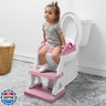 Potty Training Seat with Step Stool Ladder for Kids and Toddler,Wiifo Sturdy Potty Ladder with Soft Padded Cushion for Toddler Boys and Girls(Pink) 2025 New Version