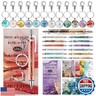 Uiifan 48 Pcs 2025 CNA Week Gifts Inspirational Pen Keychain RN LPN Practitioner Gift Bulk for Nurse Teacher Graduation Appreciation (Marble Style)