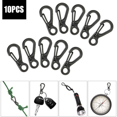 40x SF Spring Clips Paracord Hook Camping Carabiner Outdoor Hiking Snap Keychain