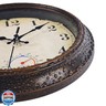 Horizent Outdoor Clocks Waterproof with Thermometer Combo Vintage Rustic Wall Clock for Patio Pool Bathroom Kitchen(8 Inch,Bronze)