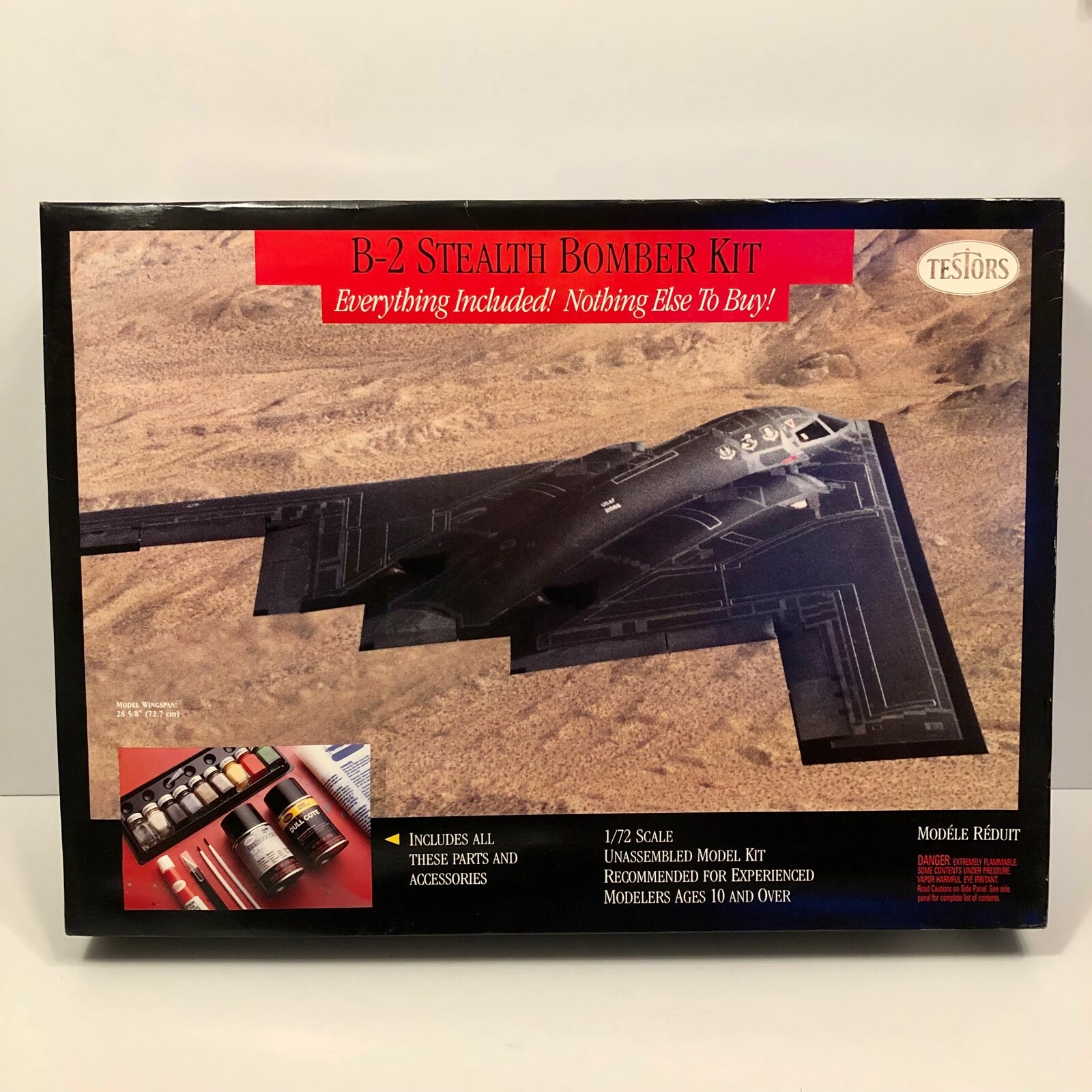 航空機・ヘリコプター B-2 Stealth Bomber 1:72 Testors Testors #871 1 72 Scale B-2 Stealth Bomber Kit for sale