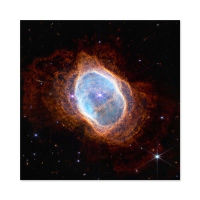 NASA James Webb Space Telescope Southern Ring Nebula NGC 3132 Art Square 24X24''