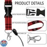 ID Badge Holder with Retractable Badge Reel Clip and Lanyard, Cute Card Name Tag Lanyard Vertical ID Protector Bage Clips for Nurse Doctor Teacher Student (Tartan Plaid)