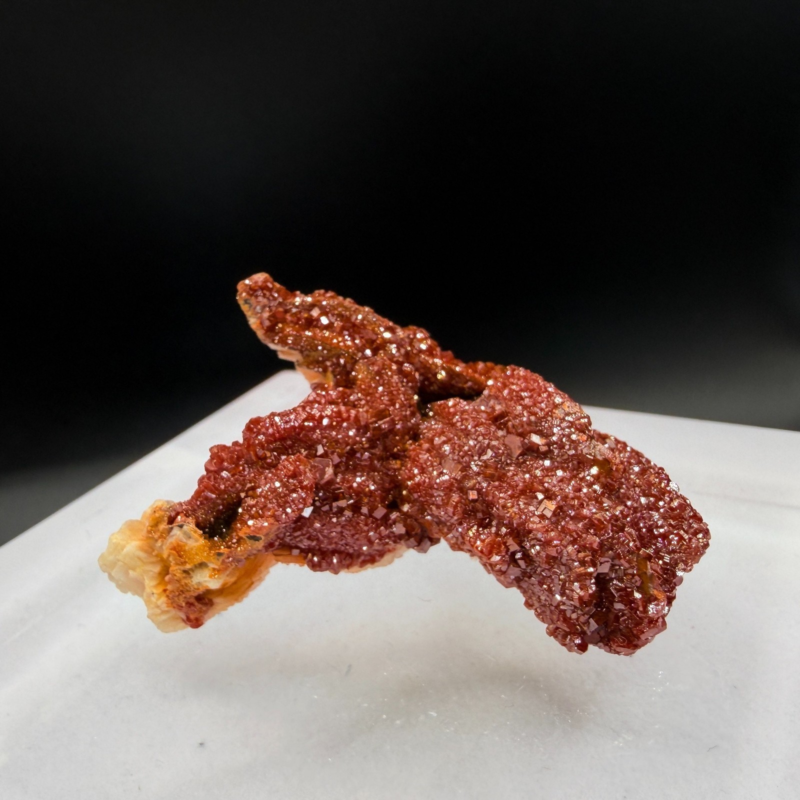 Fine Vanadinite Crystals Barite Quartz Limonite Matrix 32 g Cabinet Gem Specimen