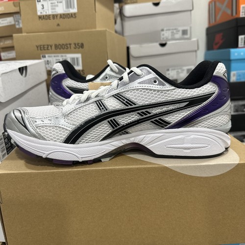 Pre-owned Asics Gel Kayano 14 Silver White Dark Grape 1202a056-111 Women's Size 12w/10.5m
