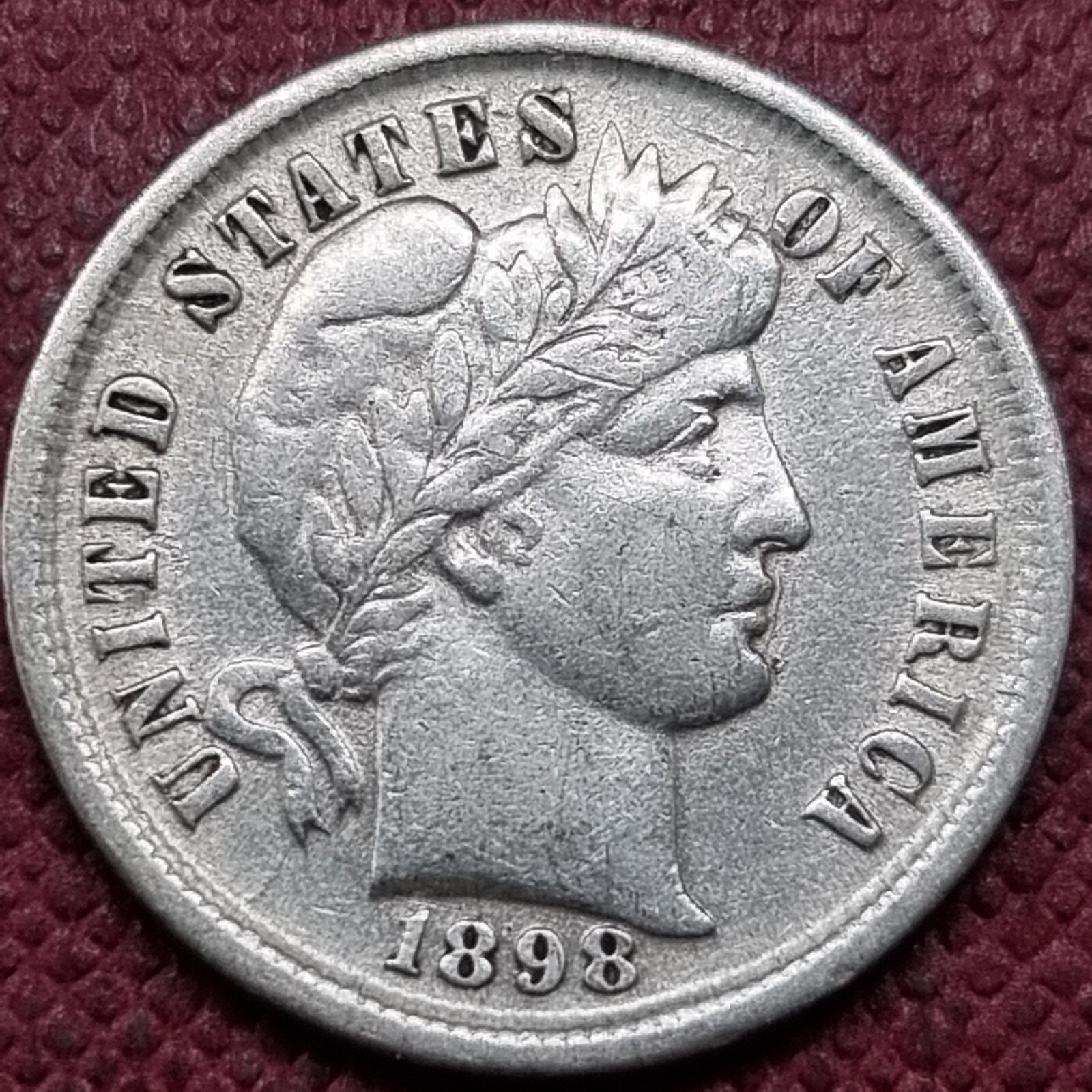 1898 Barber Dime 10c Higher Grade AU #77342 | eBay