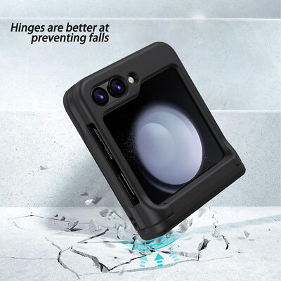 For Samsung Galaxy Z Flip 6/5/4/3 Hinge Protection Case Card Slot Wallet Cover