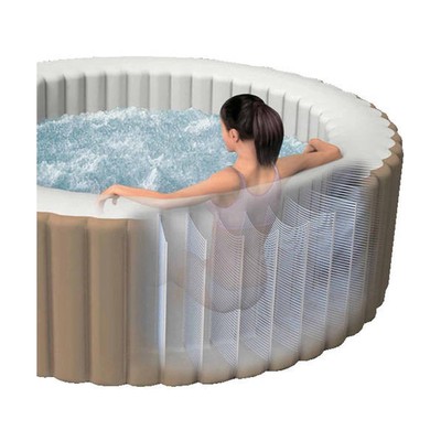 Intex 120 Bubble Jets 4-Person Round Portable Inflatable Hot Tub Spa Multicolor