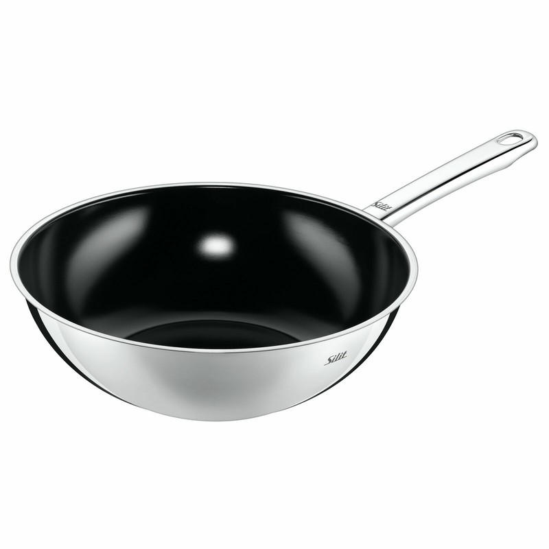 Silit Wuhan 28cm Wok-Pfanne Mit Ceraprotect Antihaftbeschichtung Edelstahl