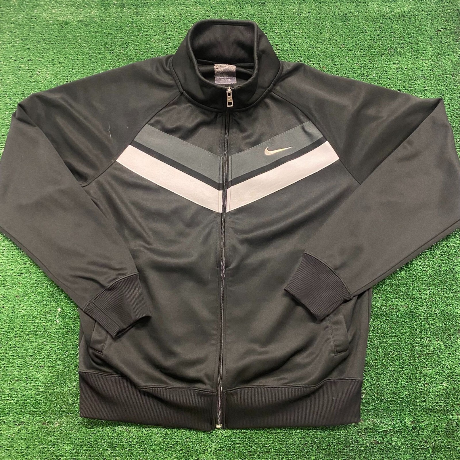 Vintage Y2K 2000s Nike Solo Swoosh Logo Striped Athletic