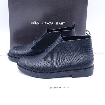 Melissa x Baja East Women's Desert Chukka Boot 32366 Black Python Pattern