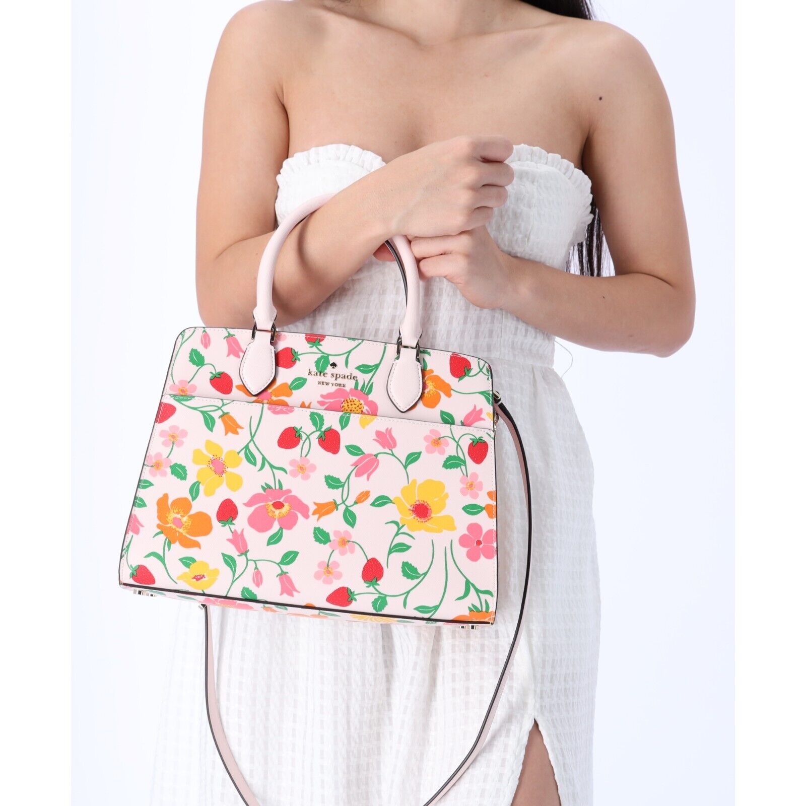 Kate Spade Madison Medium Top Zip Satchel Pink Multi Kate Spade Madison Medium Top Zip Satchel Pink Multi