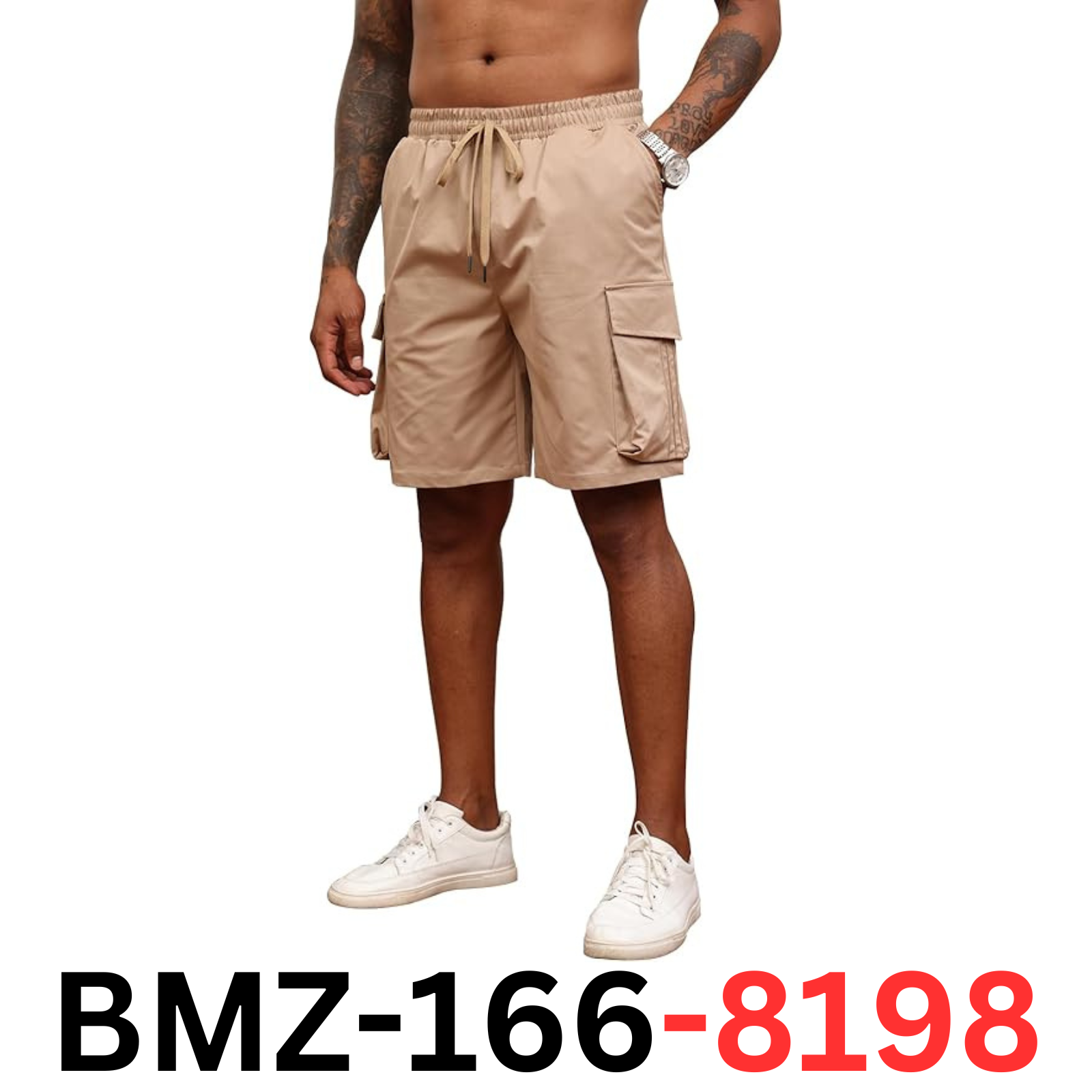 Mens Casual Cargo Shorts Drawstring Elastic Waist Cotton Athletic Work Shorts XL