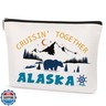 SEAOYOZO Alaska Cruise Makeup Bag - Alaska Cruise Essentials Cosmetic Bag Zipper Travel Organizer Pouch Gift for Lover Friend Women