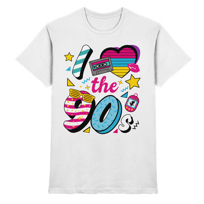 I Love the 90s T-Shirt | Retro 90er Jahre Shirt | Nostalgie Party Outfit