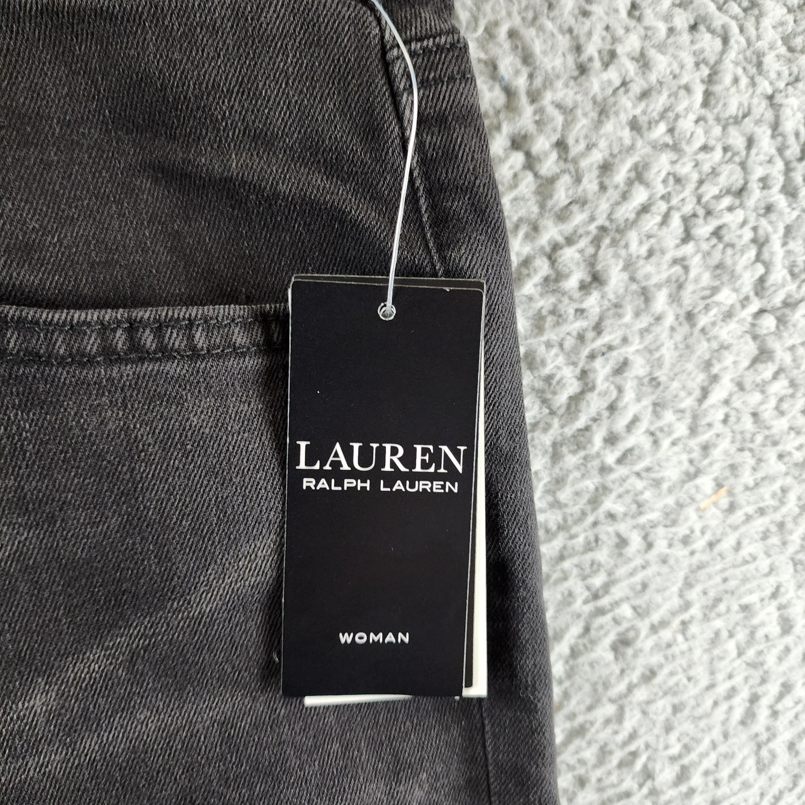 Lauren Ralph Lauren Plus-Size High-Rise Skinny Ankle Jeans Women's 20W Black - Picture 5 of 16