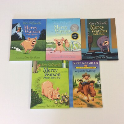 Mercy Watson Kate DiCamillo 5 Chapter Book Lot Deckawoo Drive Rescue Ride Thinks