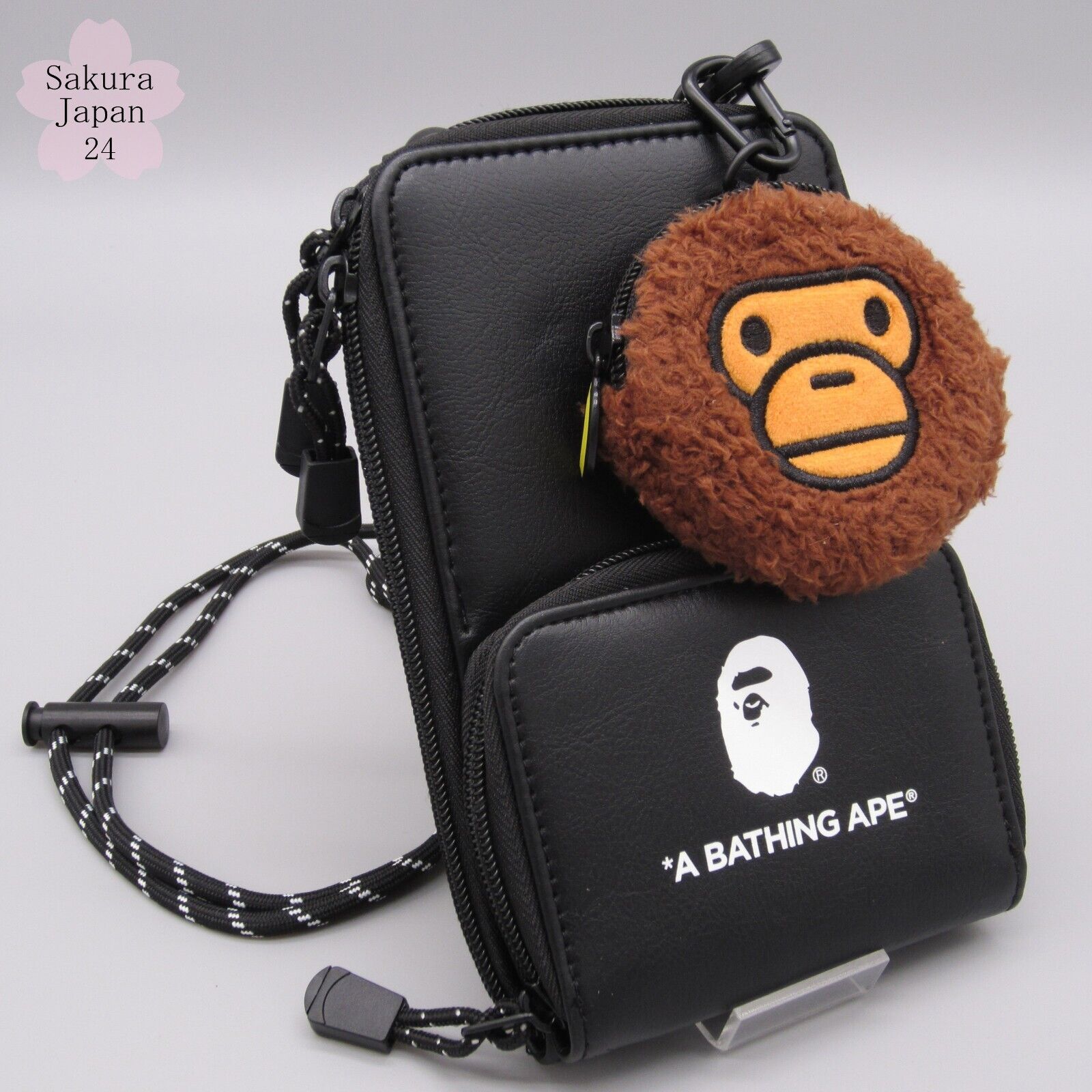 BAPE KIDS A Bathing Ape Black Smartphone Bag & MILO Pouch BAPE KIDS A Bathing Ape Black Smartphone Bag & MILO Pouch