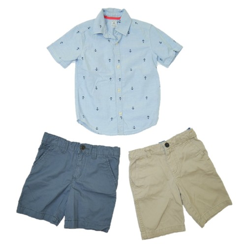 11 PC BOYS SZ 4T 4 YRS SCHOOL PREPPY OUTFITS LOT SHORTS SHIRTS HOODIE CAT & JACK