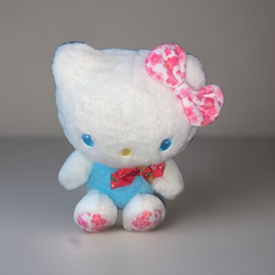 Hello Kitty Sakura Pink Blue Eyes Cherry Blossom Plush 9'' Sanrio So Soft