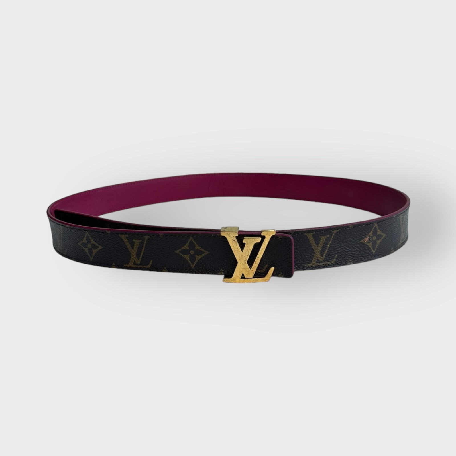 Authentic Louis Vuitton Belt Monogram Reversible Pink and Authentic Louis Vuitton Belt Monogram Reversible Pink and