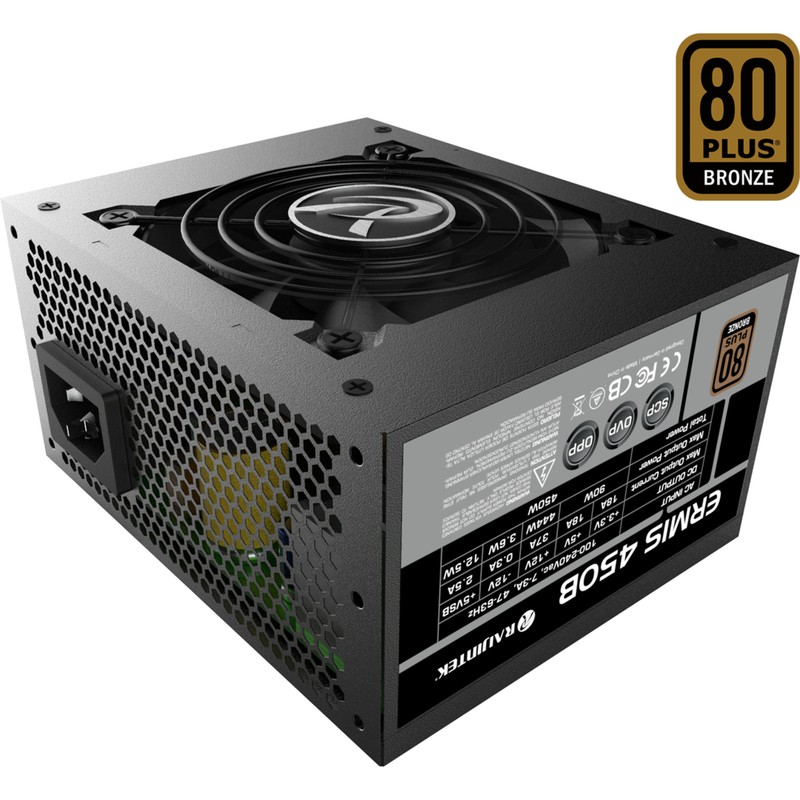 Raijintek Ermis 450b 450w, Pc-Netzteil, Schwarz