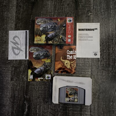 Chopper Attack [Nintendo 64] Complete Box Manual Cartridge And Inserts