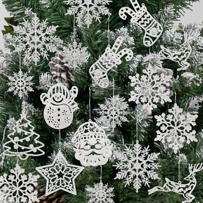 42 piezas de adornos para árboles de Navidad, decoraciones para fiestas