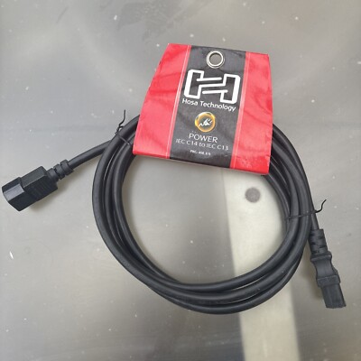 Hosa PWL-408 IEC C14 to IEC C13 Power Extension Cord 8ft