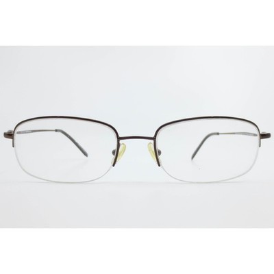 Richard Taylor Twist Titanium Grayson Matte Brown Oval Semi-Rimless Frames