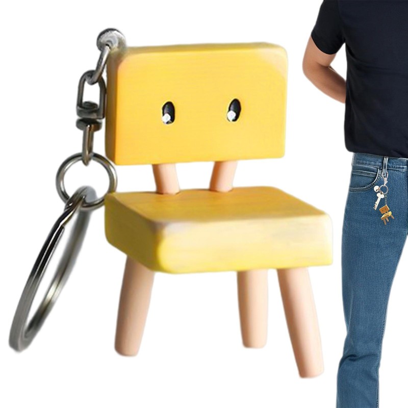 1pcs Yellow Chair Anime Figure Keychain Mini Pvc Model Suzume No Tojimari pvc