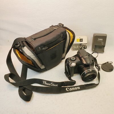 Canon PowerShot SX30 IS 14.1MP 35x Zm Digital Camera + Vid Bundle w/Accessories