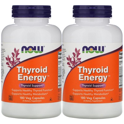 Now Foods, (2 упаковки) Thyroid Energy, 180 растительных капсул