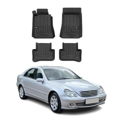 OMAC Premium Floor Mats for for Mercedes C Class W203 Sedan 2001-2009 Black 4x